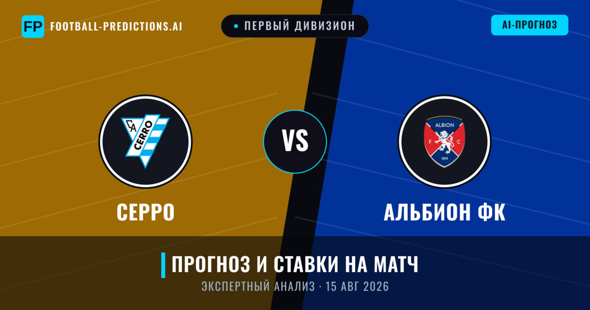 Серро – Альбион ФК — прогноз и превью матча