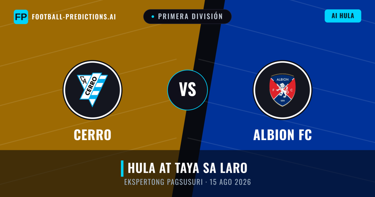 Cerro vs Albion FC — hula at preview ng laban