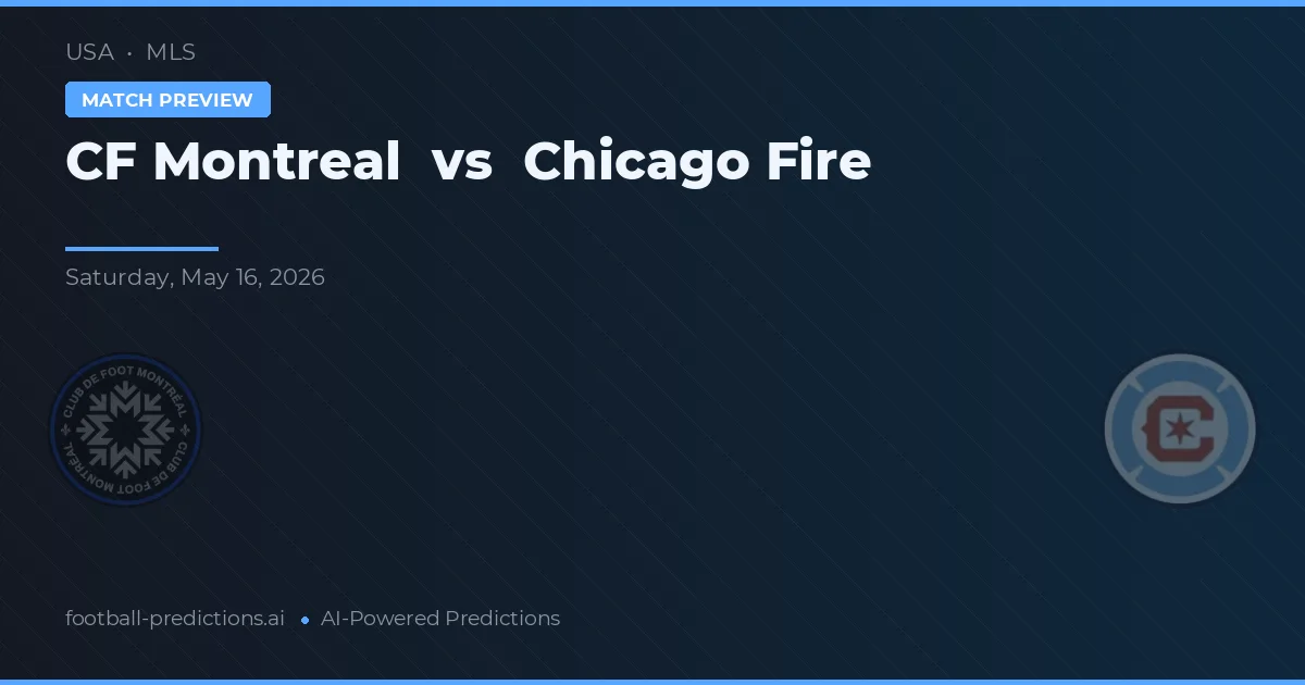 CF Montréal vs Chicago Fire — Prognose und Spielvorschau
