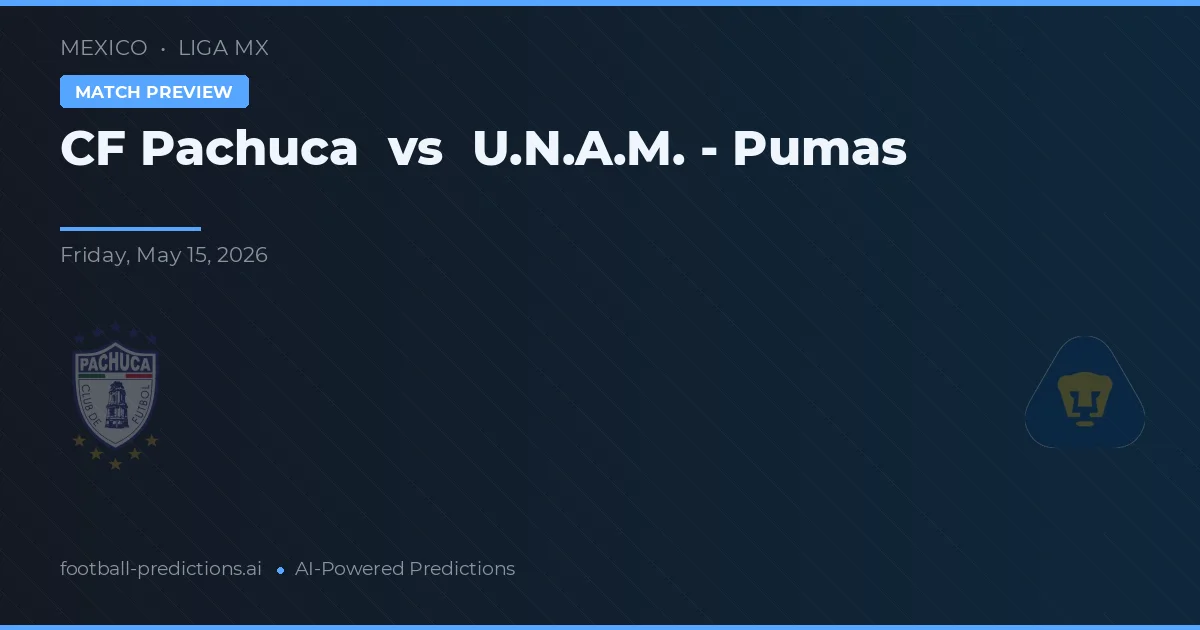CF Pachuca vs U.N.A.M. - Pumas — match prediction & preview