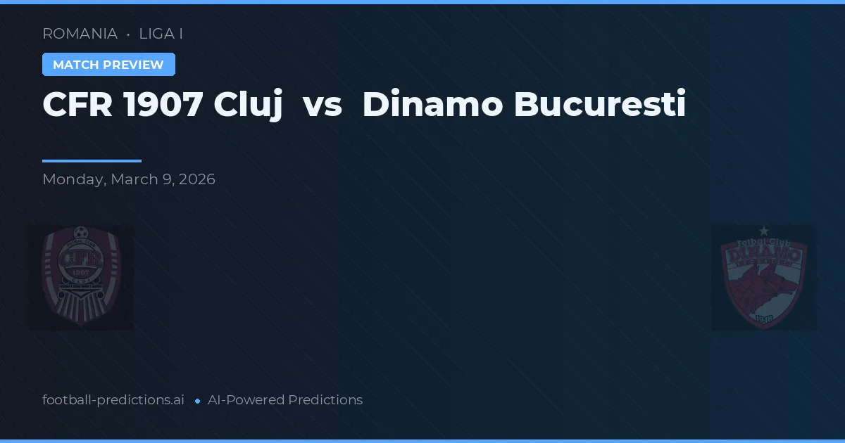 CFR 1907 Cluj vs Dinamo București — prediksi dan pratinjau pertandingan