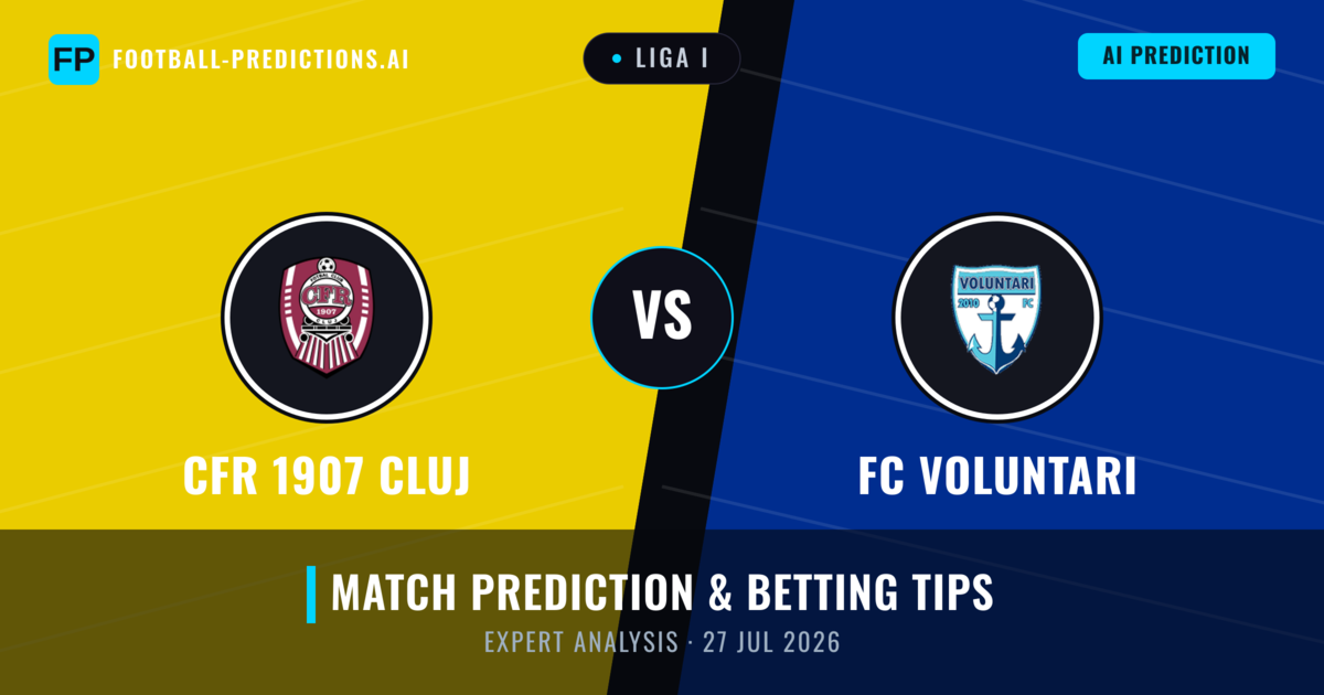 CFR 1907 Cluj vs FC Voluntari — match prediction & preview