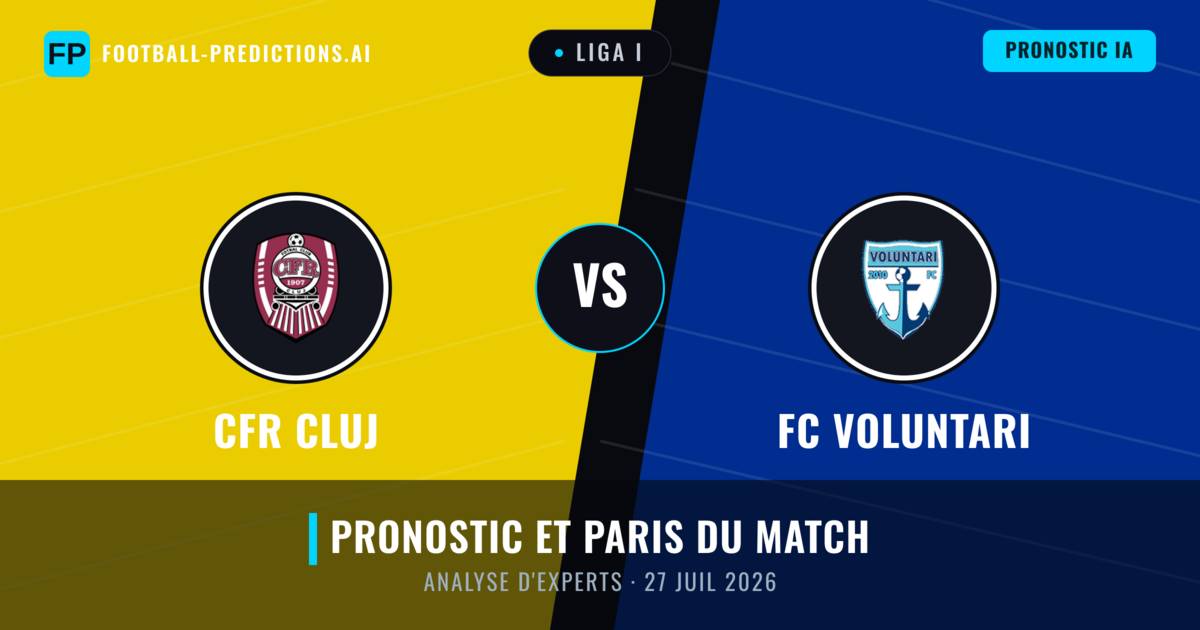 CFR Cluj vs FC Voluntari — pronostic et avant-match