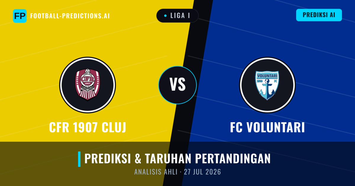 CFR 1907 Cluj vs FC Voluntari — prediksi dan pratinjau pertandingan