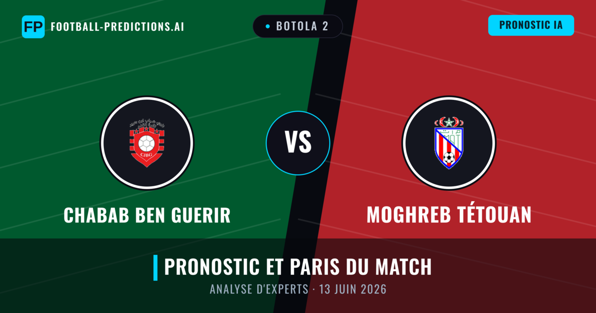 Chabab Ben Guerir vs Moghreb Tétouan — pronostic et avant-match