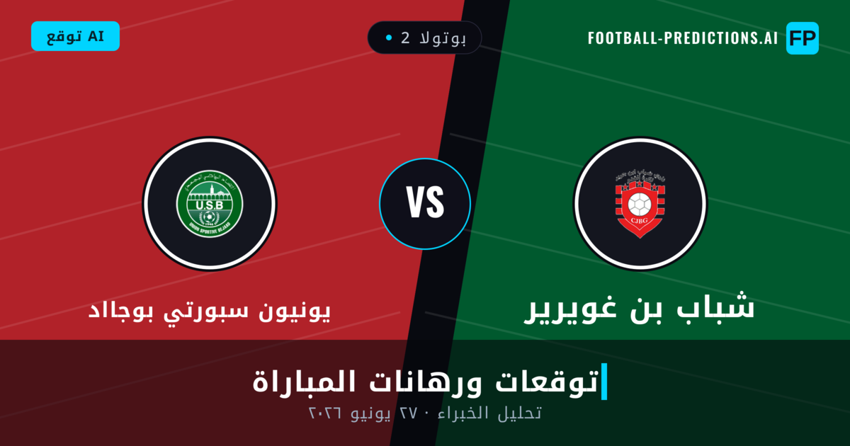 شباب بن غويرير ضد يونيون سبورتي بوجااد — توقعات ومعاينة المباراة