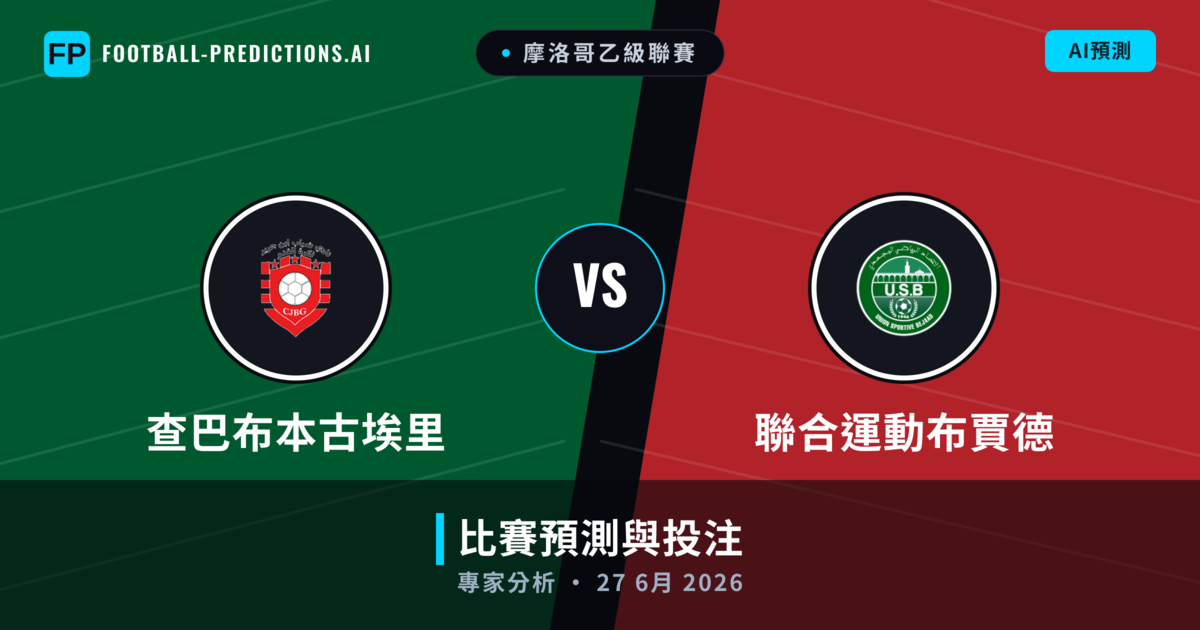 查巴布本古埃里 vs 聯合運動布賈德 — 比赛预测和前瞻