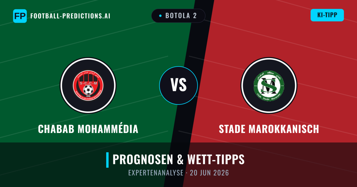 Chabab Mohammédia vs Stade Marokkanisch — Prognose und Spielvorschau