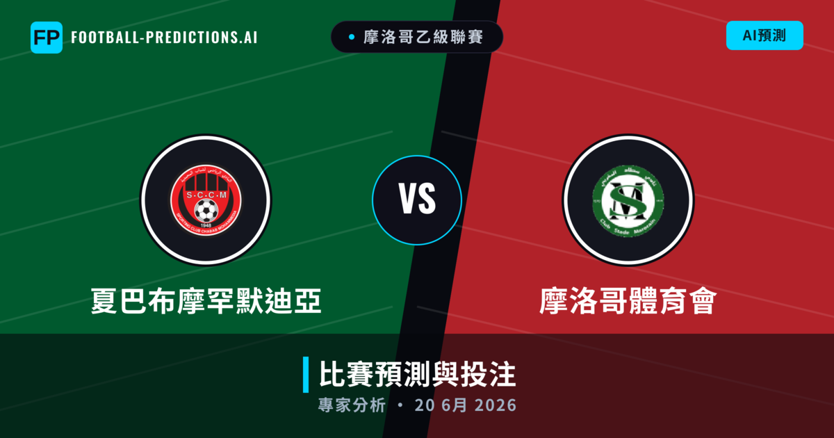 夏巴布摩罕默迪亞 vs 摩洛哥體育會 — 比赛预测和前瞻