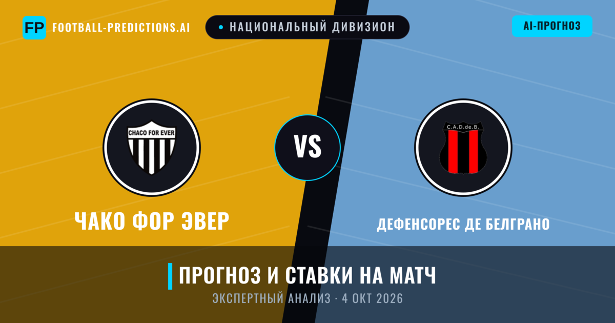 Чако Фор Эвер – Дефенсорес де Белграно — прогноз и превью матча