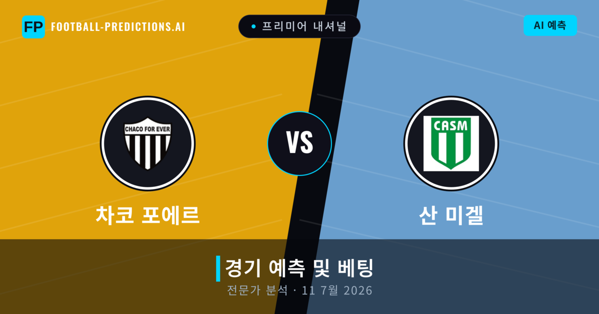 차코 포에르 대 산 미겔 — 경기 예측 및 프리뷰