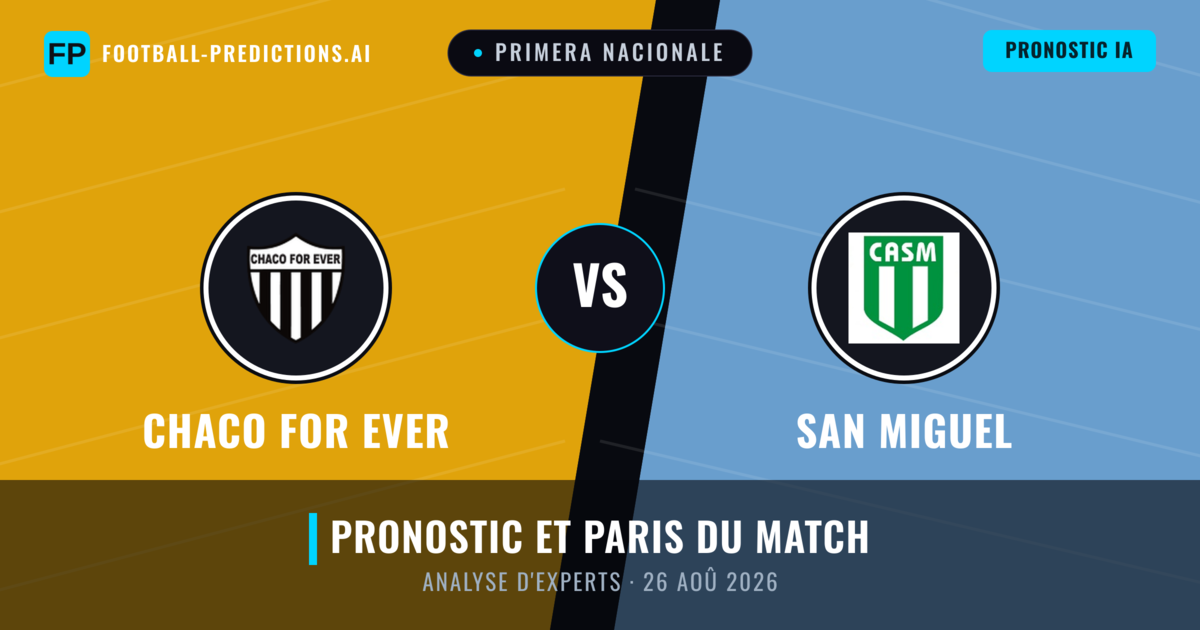 Chaco For Ever vs San Miguel — pronostic et avant-match