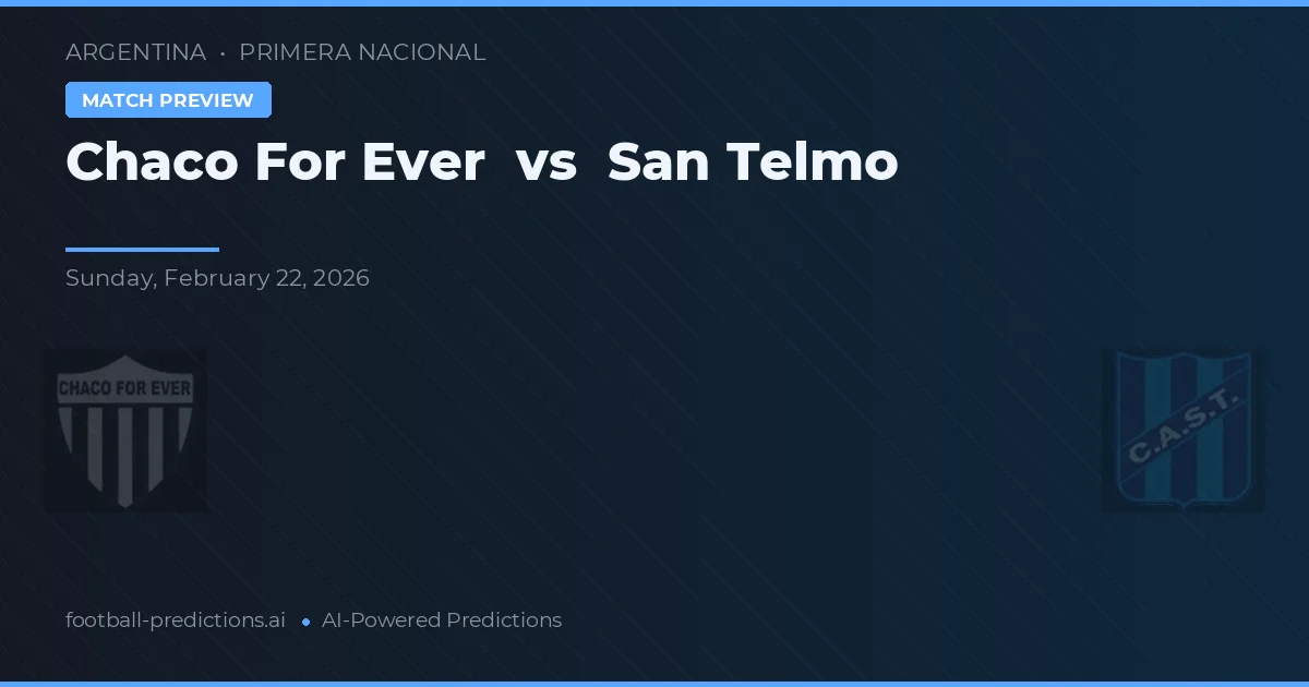Chaco For Ever vs San Telmo — Prognose und Spielvorschau