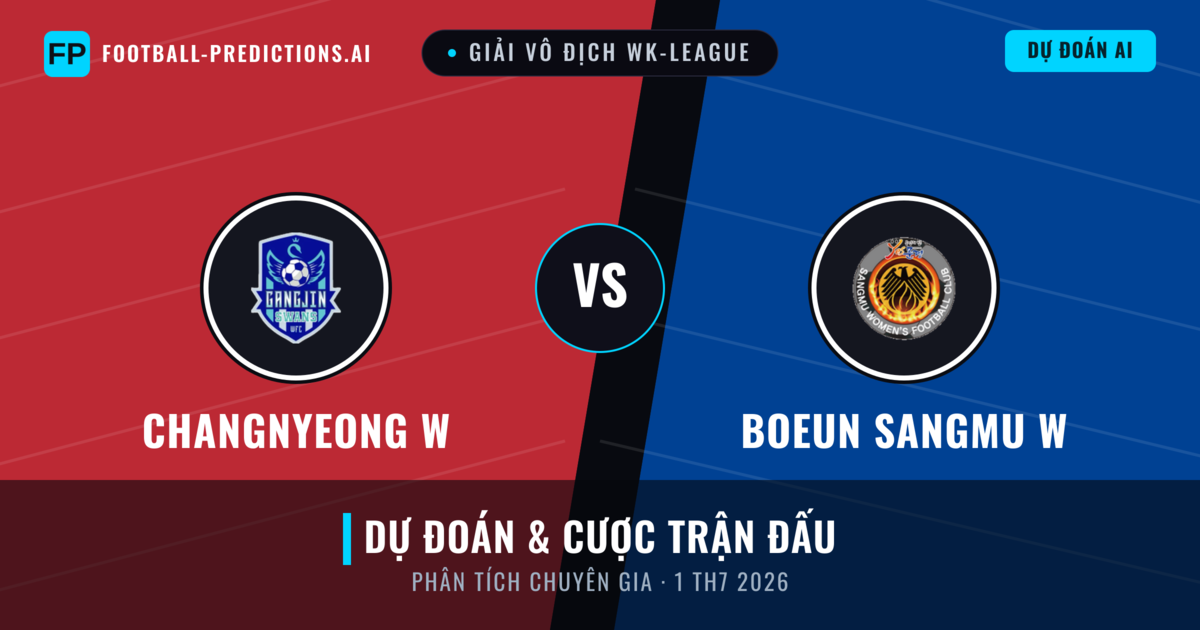 Changnyeong W vs Boeun Sangmu W — dự đoán và xem trước trận đấu