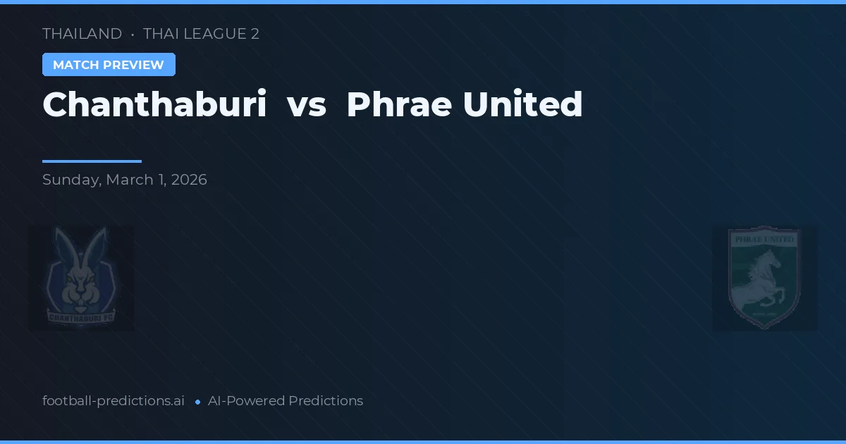 Chanthaburi vs Phrae United — hula at preview ng laban