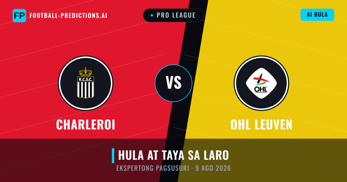 Charleroi vs OHL Leuven — hula at preview ng laban