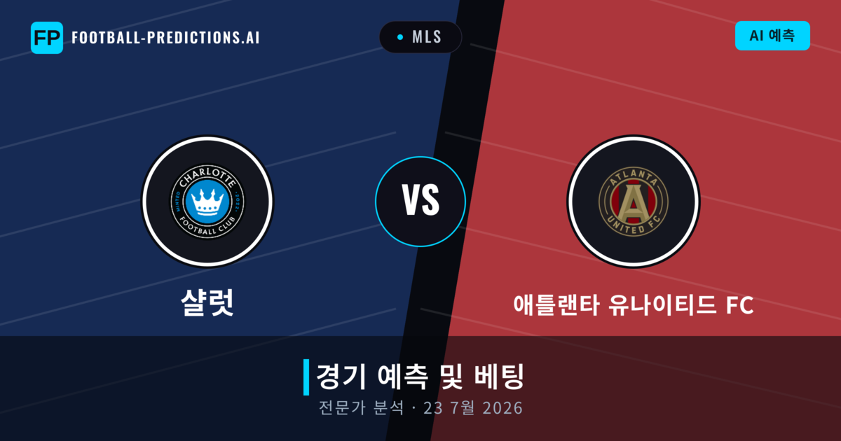 샬럿 대 애틀랜타 유나이티드 FC — 경기 예측 및 프리뷰
