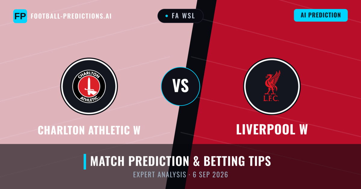 Charlton Athletic W vs Liverpool W — match prediction & preview