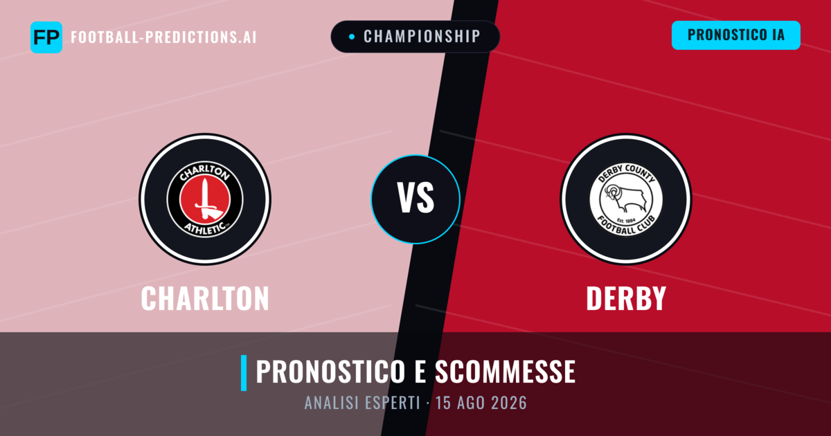 Charlton vs Derby — pronostico e anteprima del match