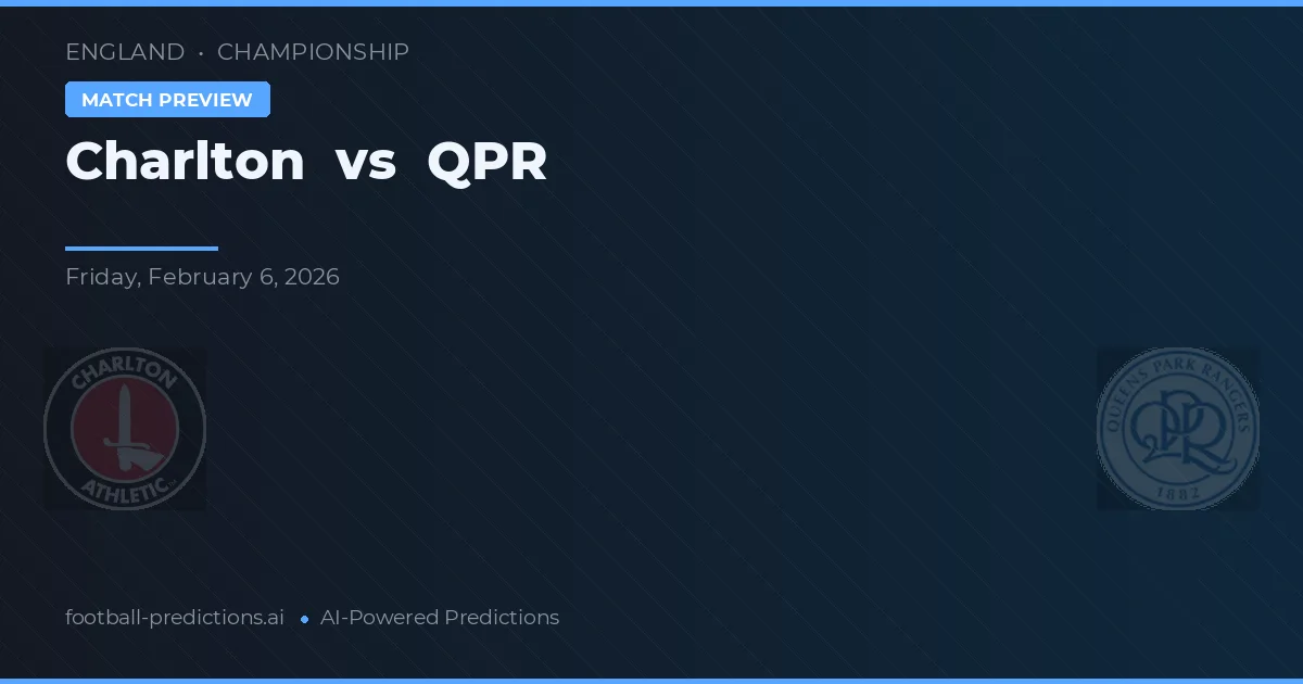 Charlton vs QPR — match prediction & preview