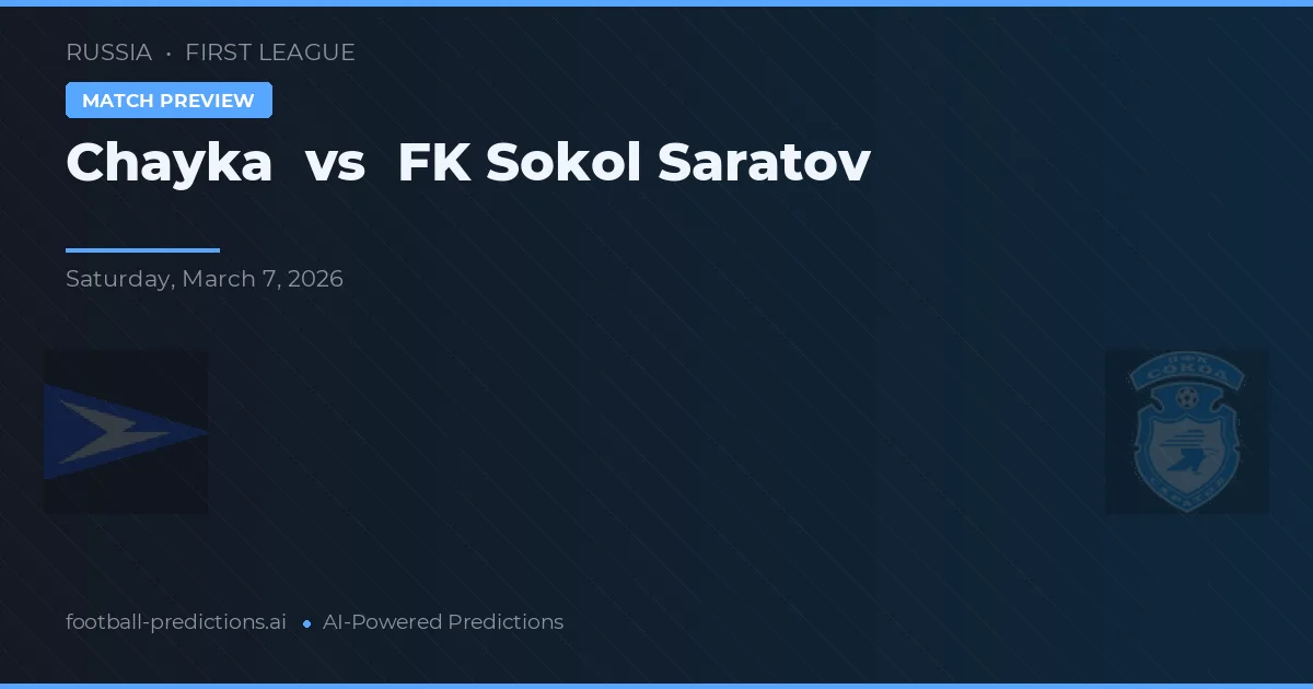 Chayka vs FK Sokol Saratov — dự đoán và xem trước trận đấu