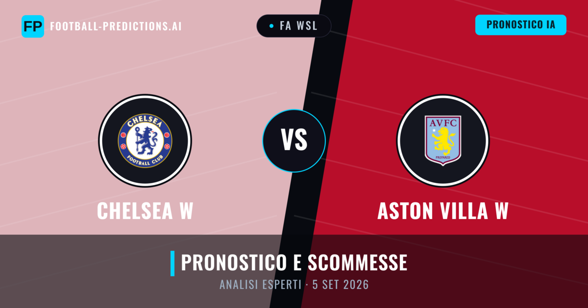 Chelsea W vs Aston Villa W — pronostico e anteprima del match