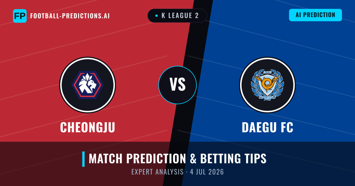 Cheongju vs Daegu FC — match prediction & preview
