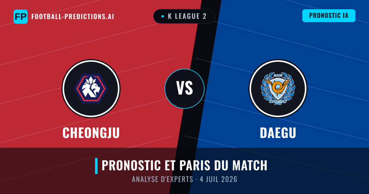 Cheongju vs Daegu — pronostic et avant-match