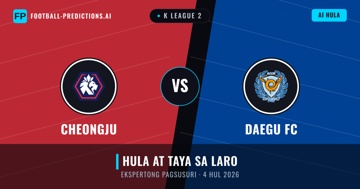 Cheongju vs Daegu FC — hula at preview ng laban