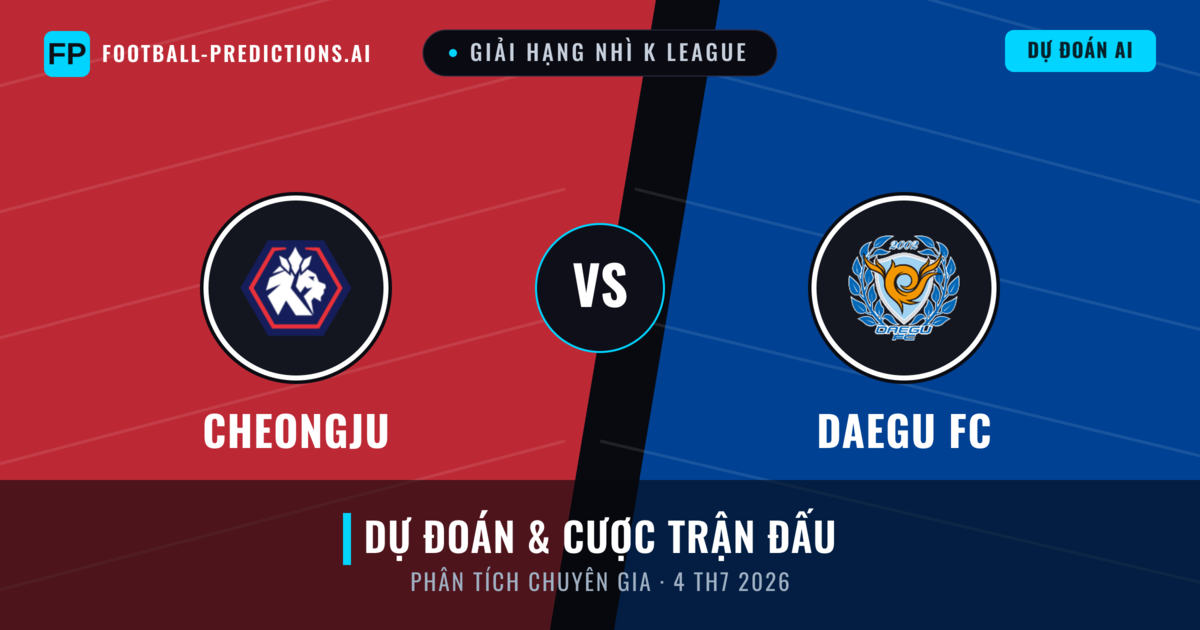 Cheongju vs Daegu FC — dự đoán và xem trước trận đấu