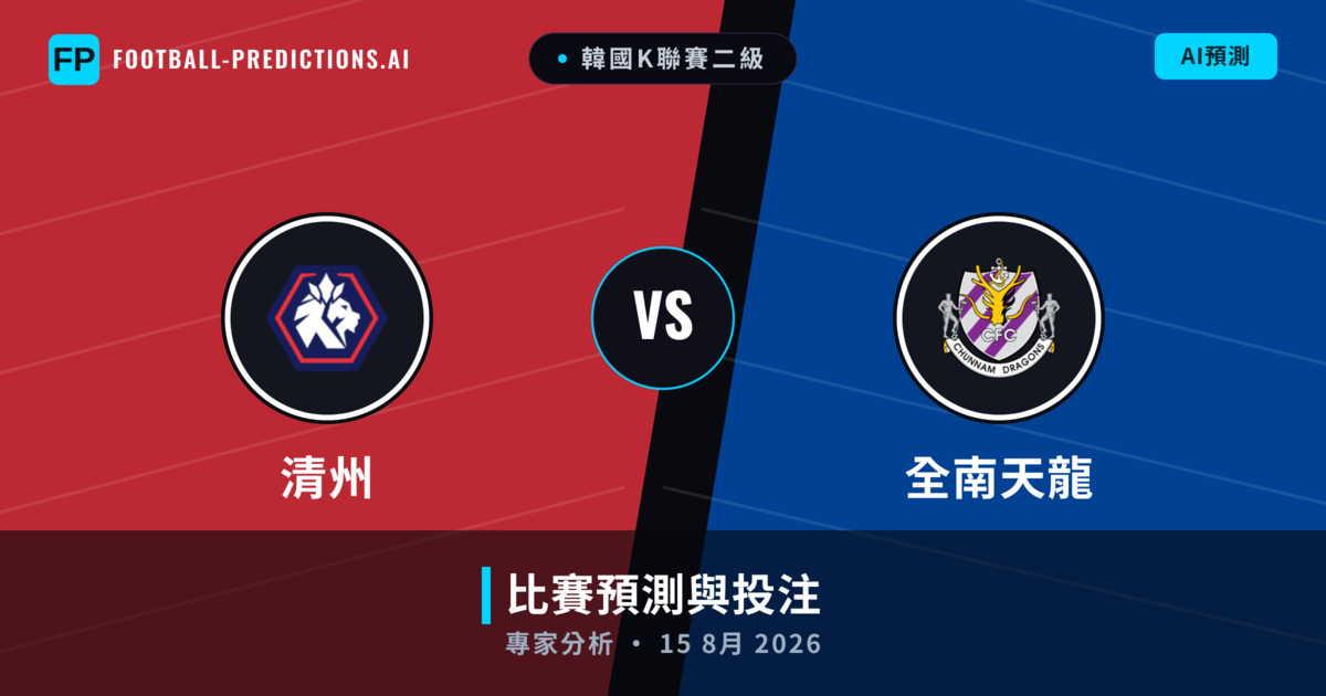 清州 vs 全南天龍 — 比赛预测和前瞻