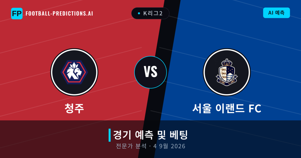 청주 대 서울 이랜드 FC — 경기 예측 및 프리뷰