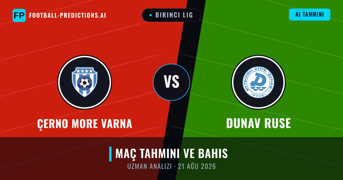 Çerno More Varna - Dunav Ruse — maç tahmini ve önizleme