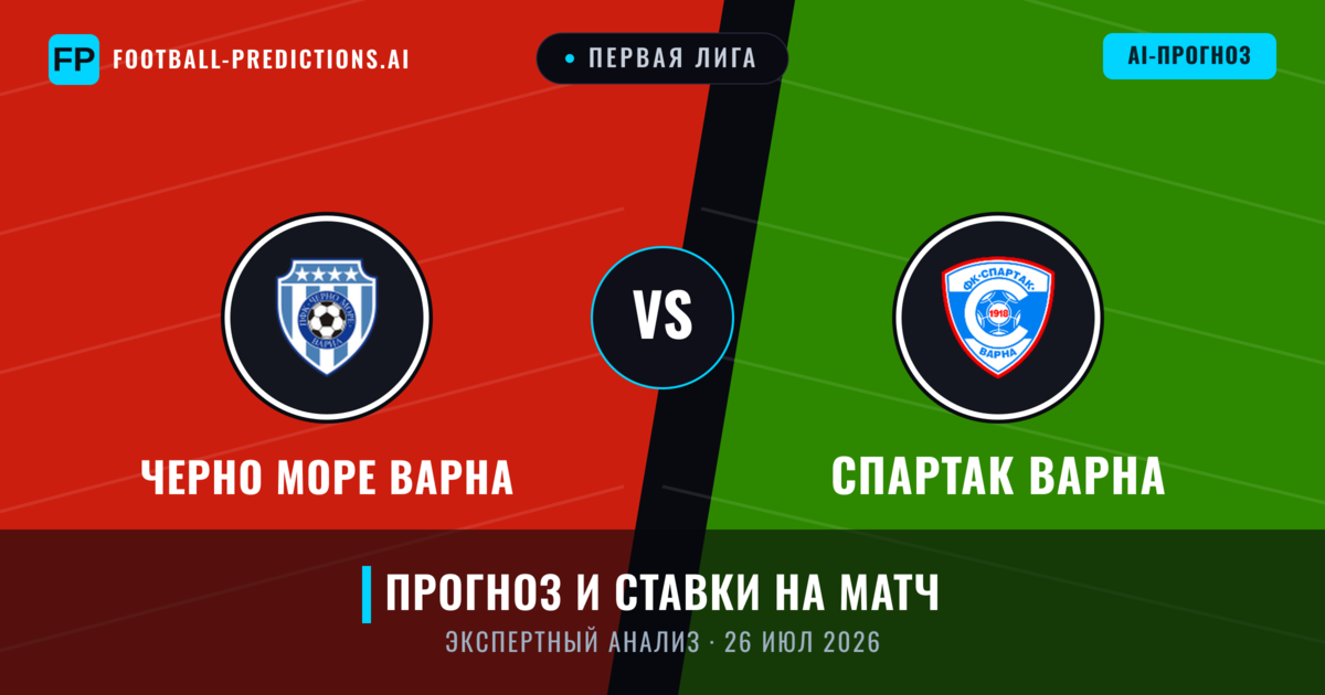 Черно Море Варна – Спартак Варна — прогноз и превью матча