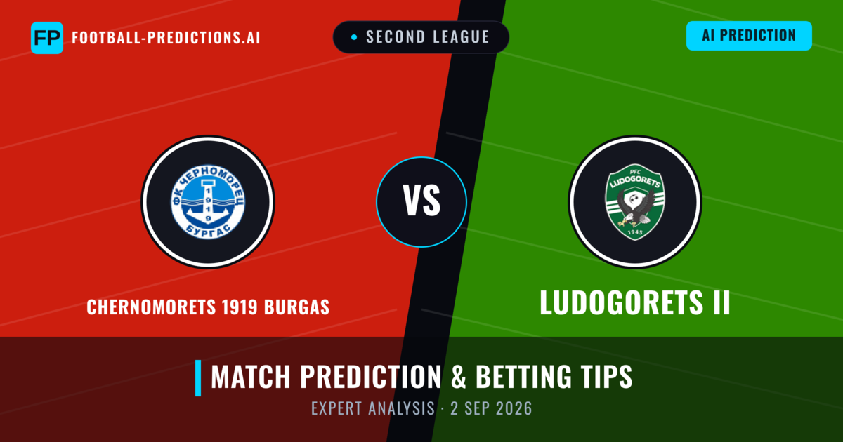 Chernomorets 1919 Burgas vs Ludogorets II — match prediction & preview