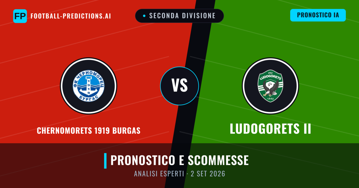 Chernomorets 1919 Burgas vs Ludogorets II — pronostico e anteprima del match