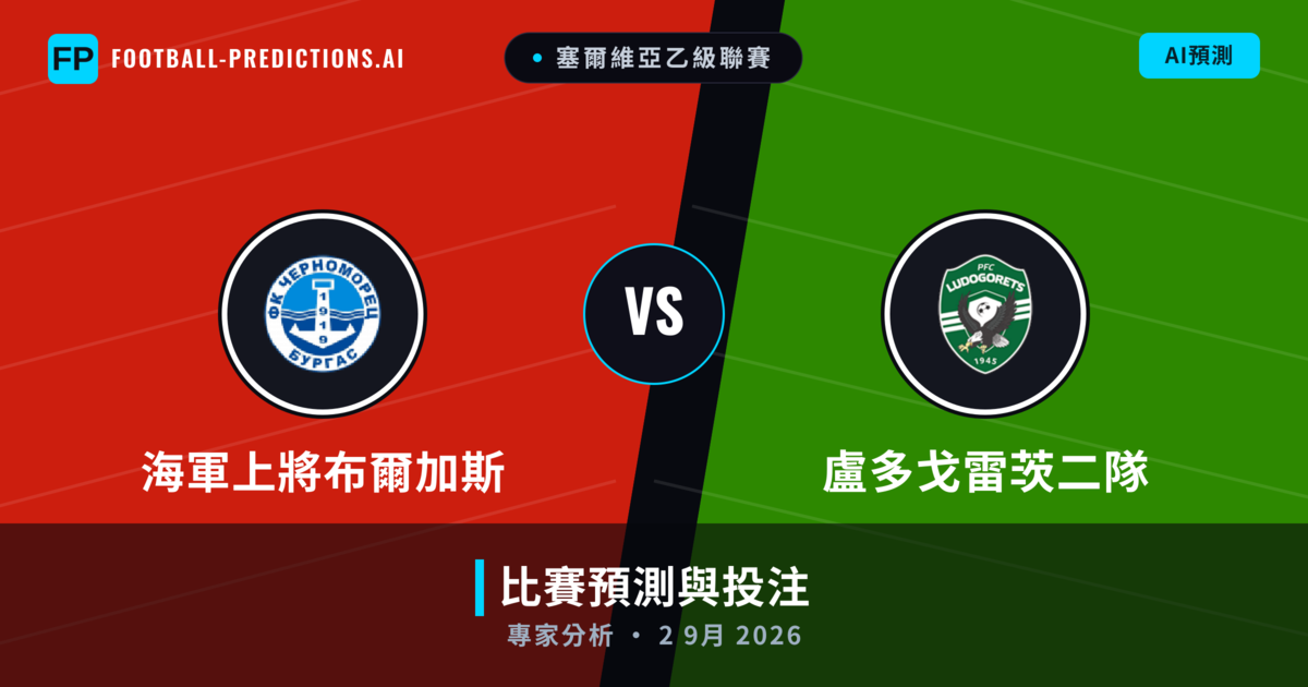 海軍上將布爾加斯 vs 盧多戈雷茨二隊 — 比赛预测和前瞻