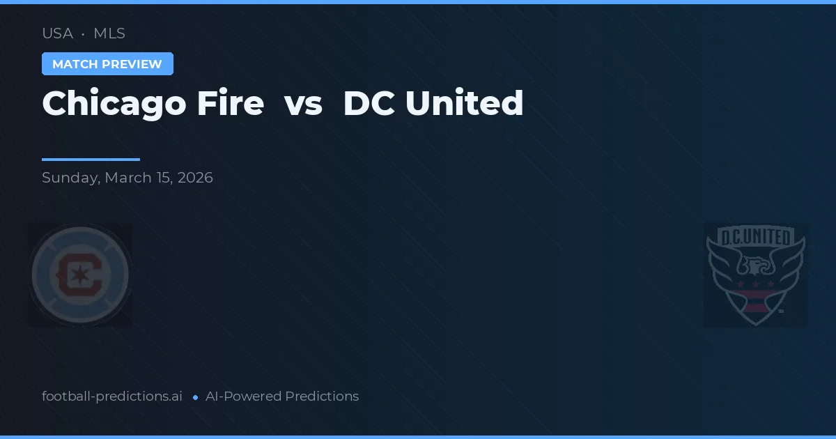 Chicago Fire vs D.C. United — pronostico e anteprima del match