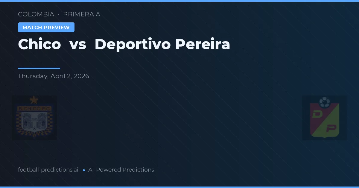 Chico vs Deportivo Pereira — hula at preview ng laban