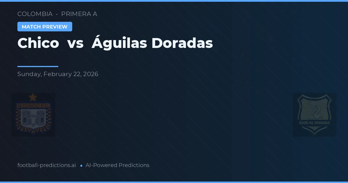 Chico vs Águilas Doradas — prediksi dan pratinjau pertandingan
