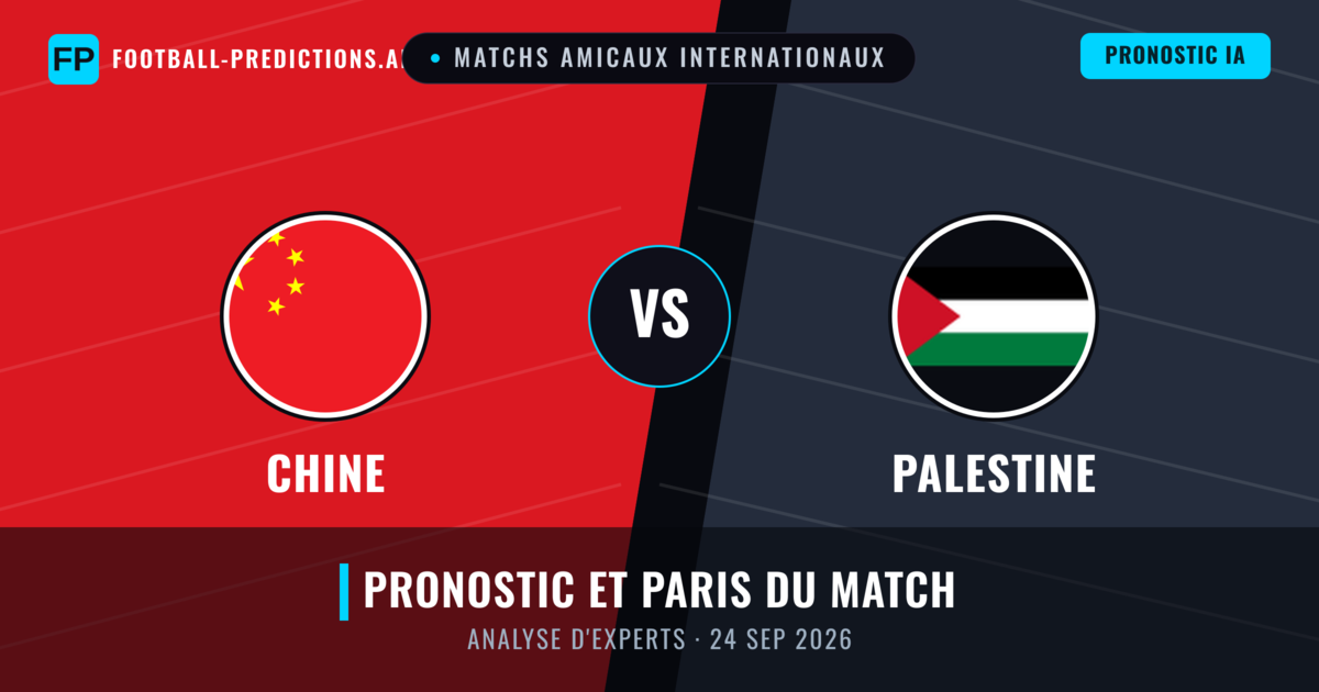 Chine vs Palestine — pronostic et avant-match