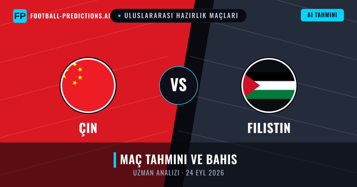 Çin - Filistin — maç tahmini ve önizleme