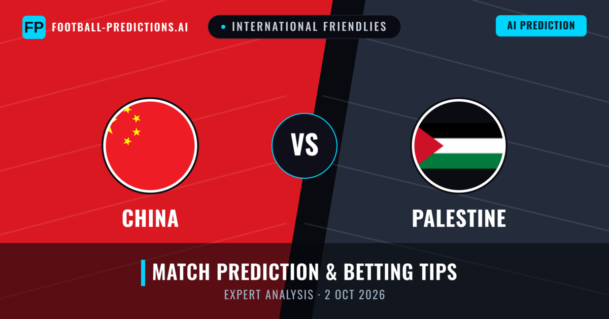 China vs Palestine — match prediction & preview