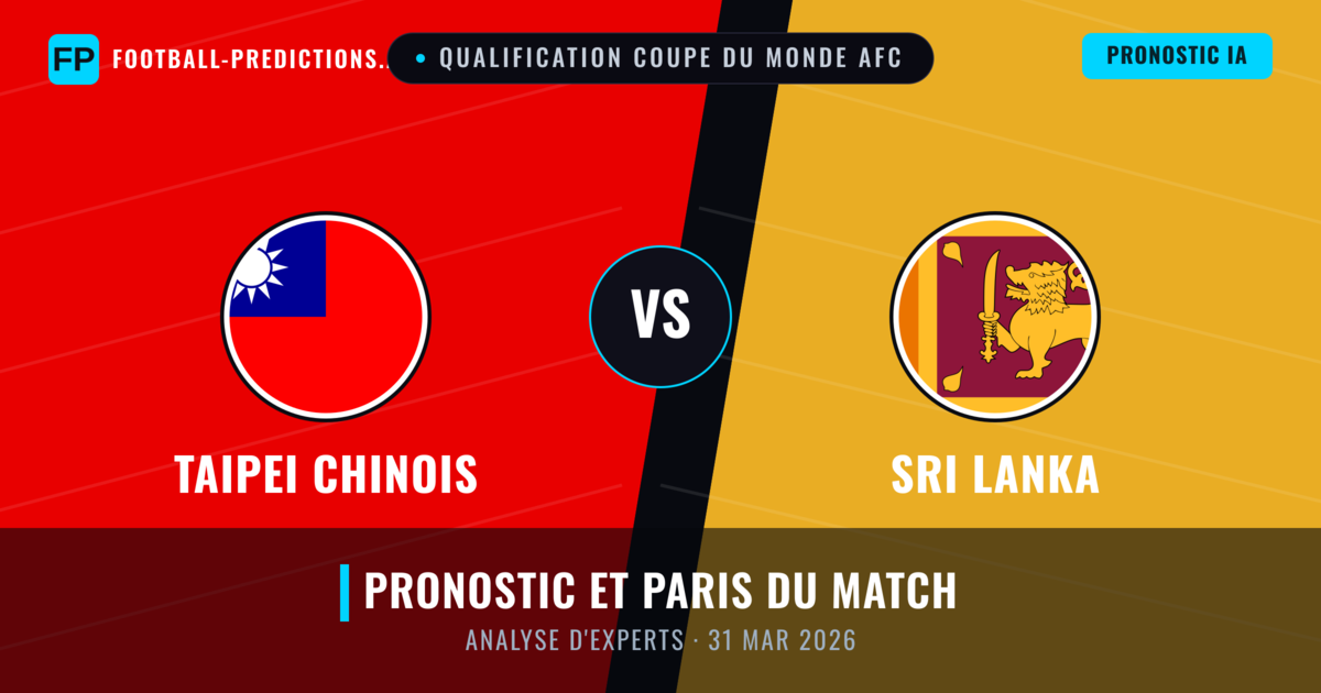 Taipei chinois vs Sri Lanka — pronostic et avant-match