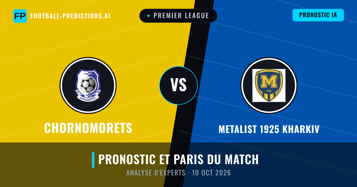 Chornomorets vs Metalist 1925 Kharkiv — pronostic et avant-match