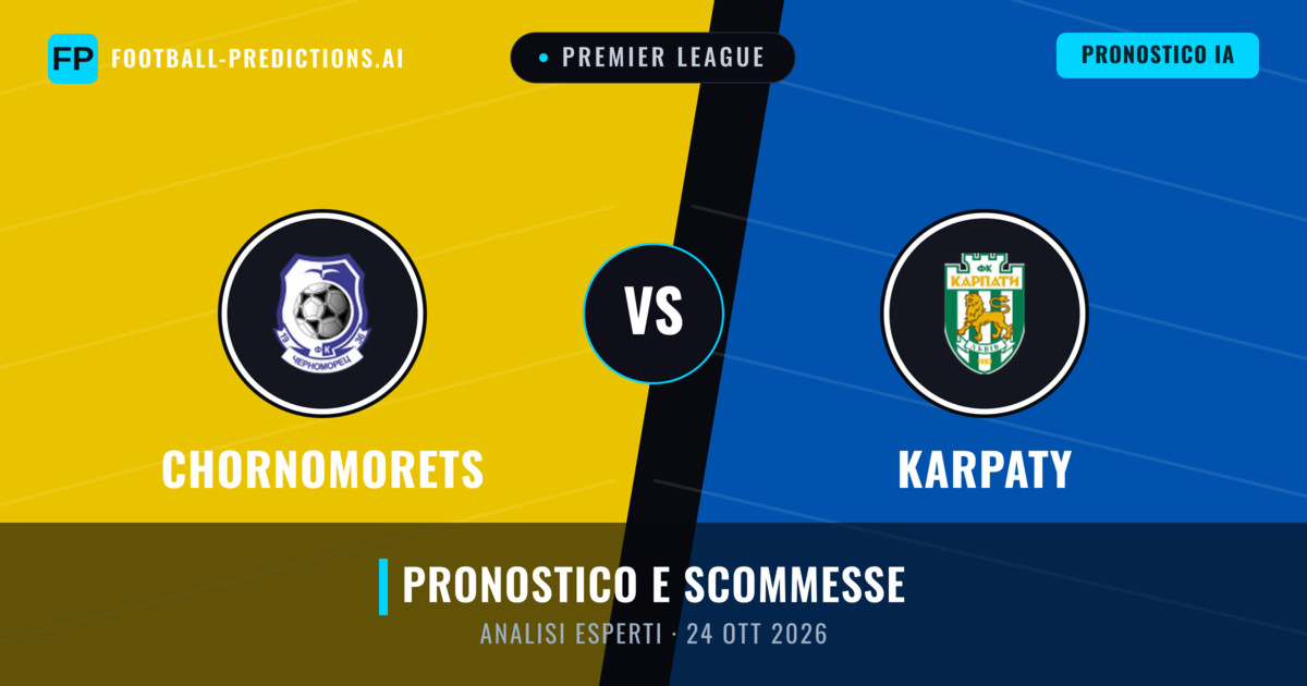 Chornomorets vs Karpaty — pronostico e anteprima del match
