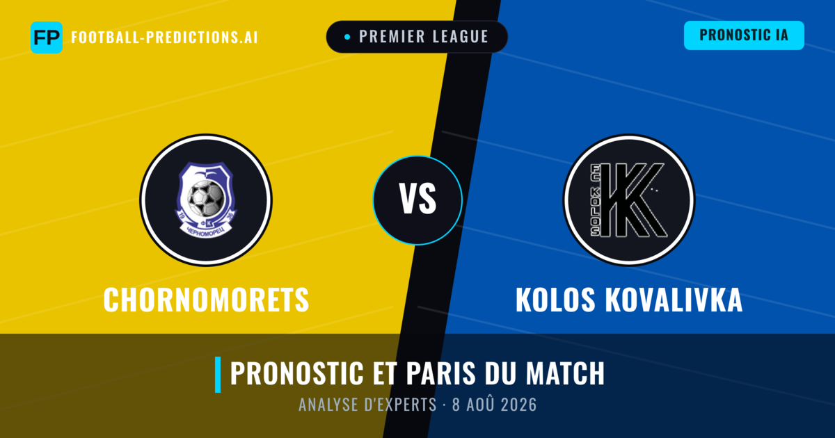 Chornomorets vs Kolos Kovalivka — pronostic et avant-match