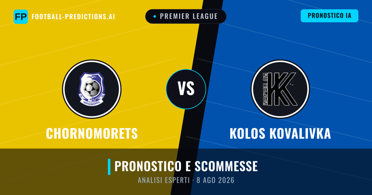 Chornomorets vs Kolos Kovalivka — pronostico e anteprima del match