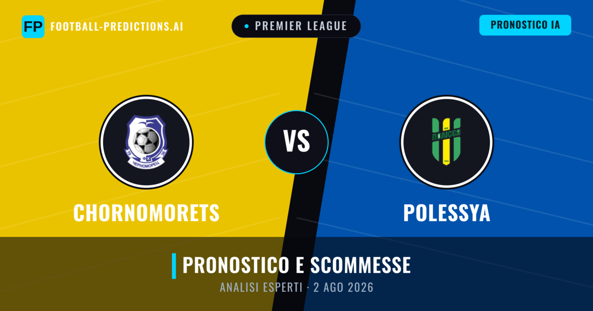 Chornomorets vs Polessya — pronostico e anteprima del match