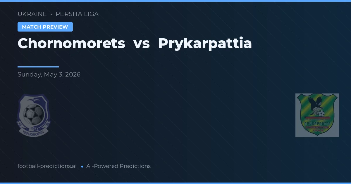 Chornomorets vs Prykarpattia preview